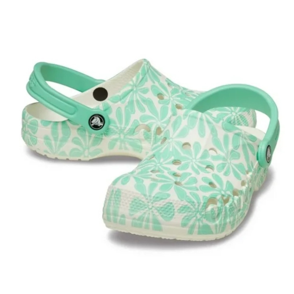 Crocs Men Size 11 Tropical Floral Pistachio Baya Seasonal Printed Clog NWT